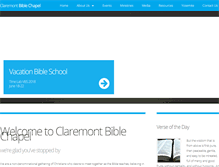 Tablet Screenshot of claremontbiblechapel.com